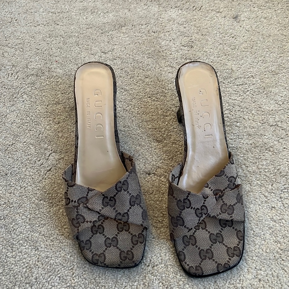 Gucci monogram sandals
